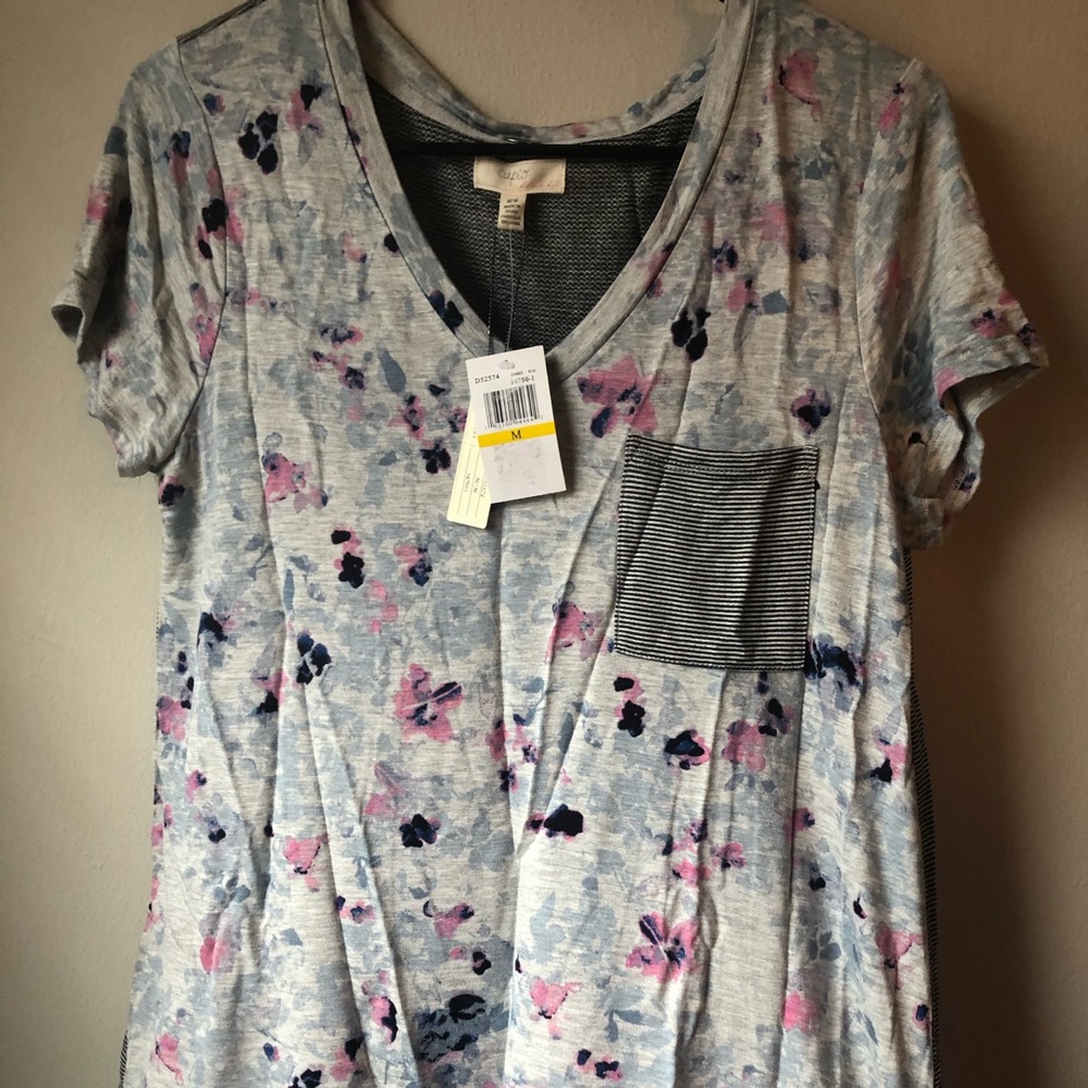 Cupio Shortsleeved blouse with floral pattern